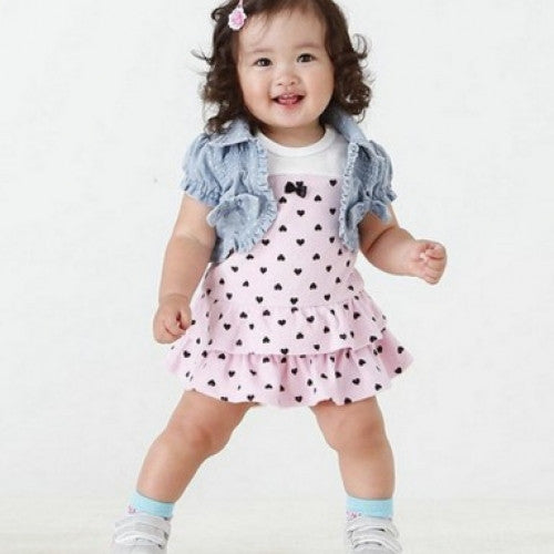 Dress Bow Denim Jean Coat Outfit