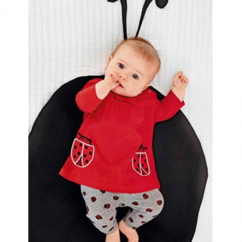 Cartoon Long-Sleeved Red Shirt Pants